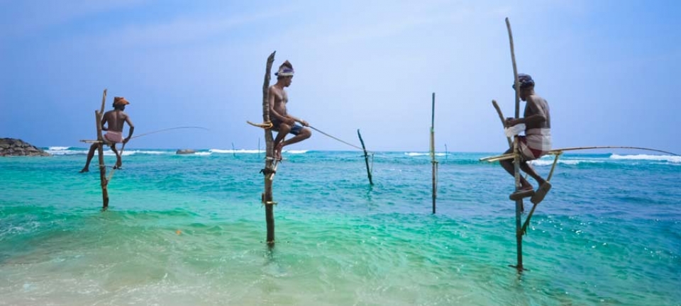 Viaggio in Sri Lanka - Pescatore sulle coste dell'isola