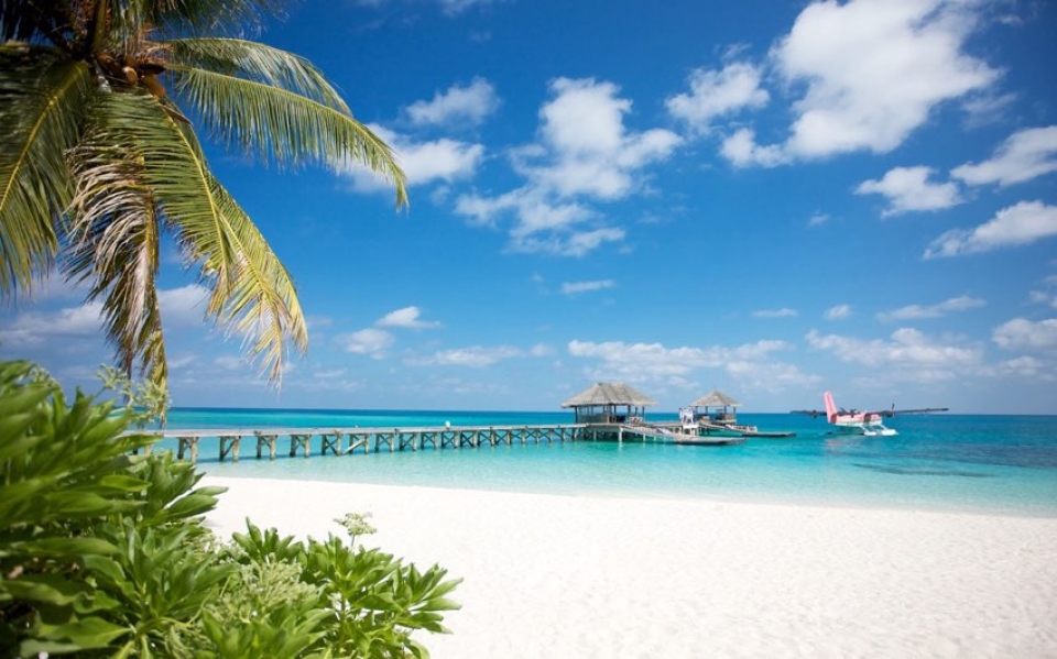 Spettacolare spiaggia delle Maldive