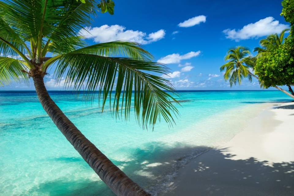 Spettacolare spiaggia alle Maldive