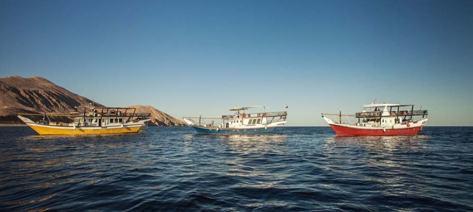 Uno dei Dhow con cui si effettuano le nostre crociere sub in Oman