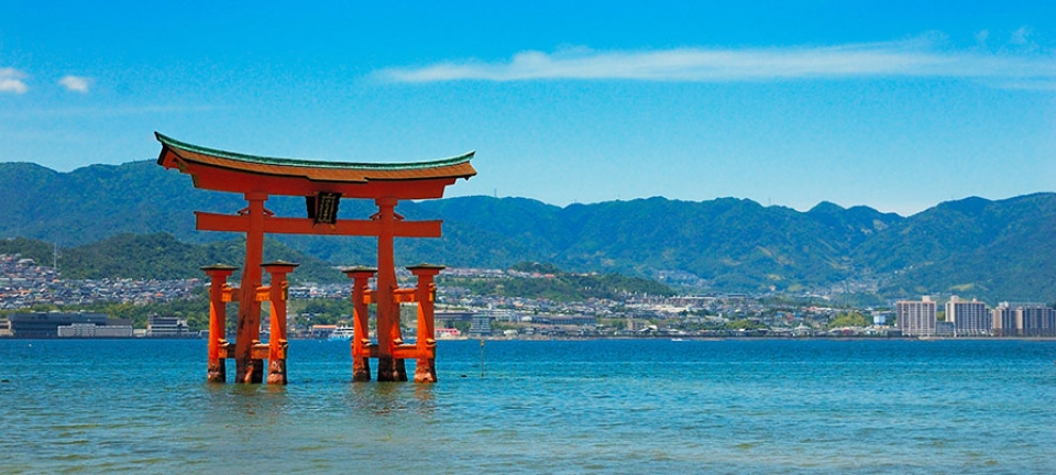 Tori dell'isola di Miyajima fotografato durante il tour di 9 giorni in Giappone