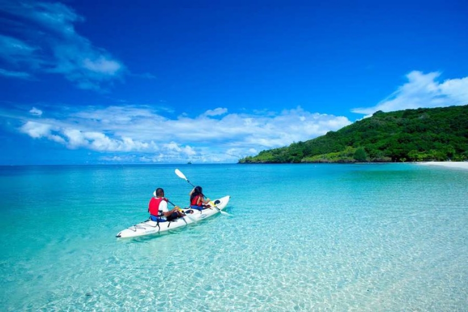 Foto del mare dal viaggio in Micronesia durante il soggiorno