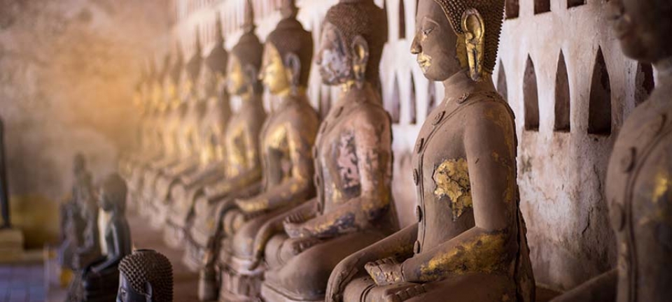 bassorilevi fotografati durante il tour Laos Classico