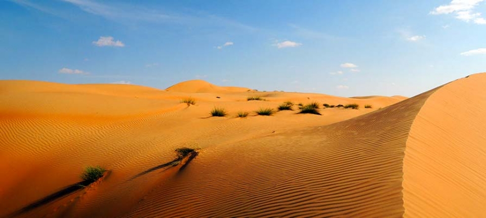 Foto scattata durante il viaggio in autunno nei mesi di ottobre e novembre del deserto dell'Oman