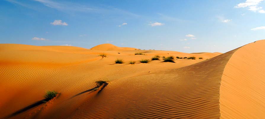 Deserto dell'Oman durante il viaggio ad aprile