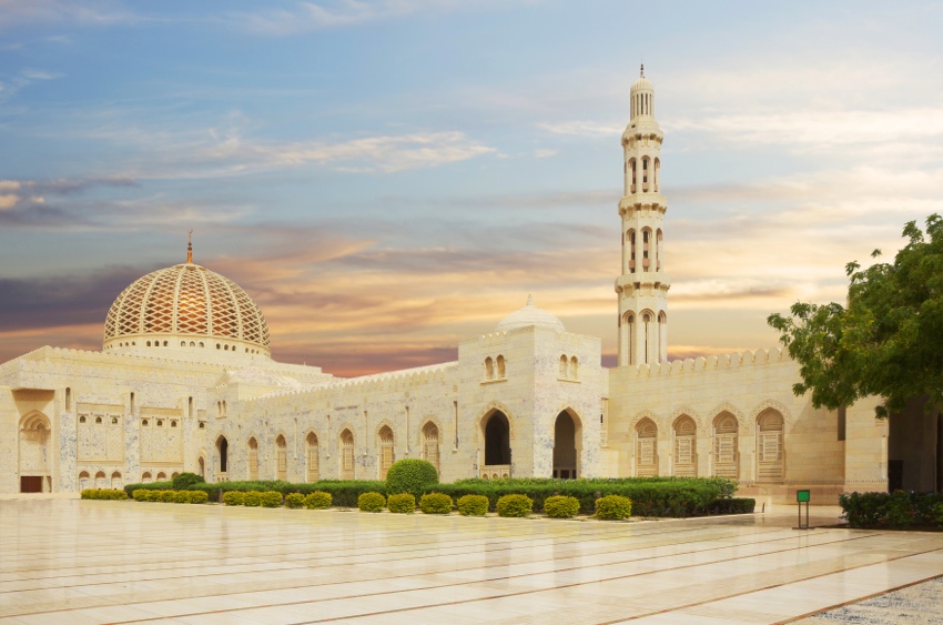 Piazza a Muscat fotografata durante un viaggio di lusso in Oman
