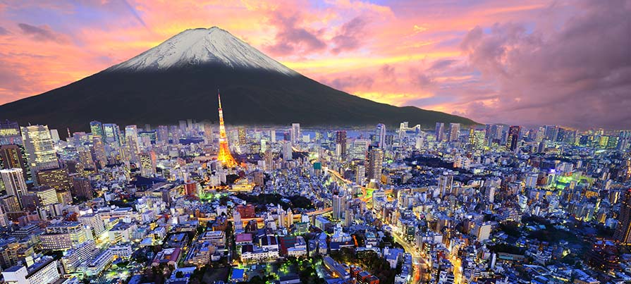 Foto di Tokyo e del Fuji durante il viaggio in Micronesia e Giappone