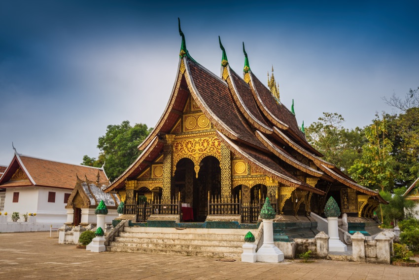 Tempio in Laos fotografato durante il Gran Tour dell'Indocina