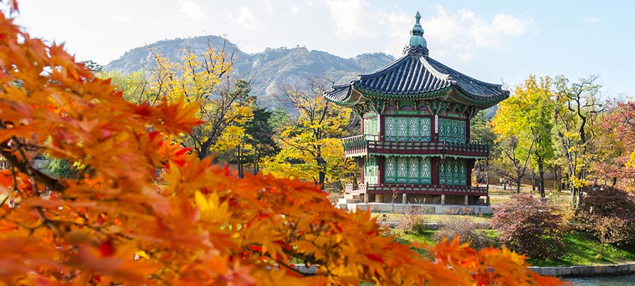 Foto di un tempio in Corea del Sud immortalato durante il viaggio con Corea tradizionale