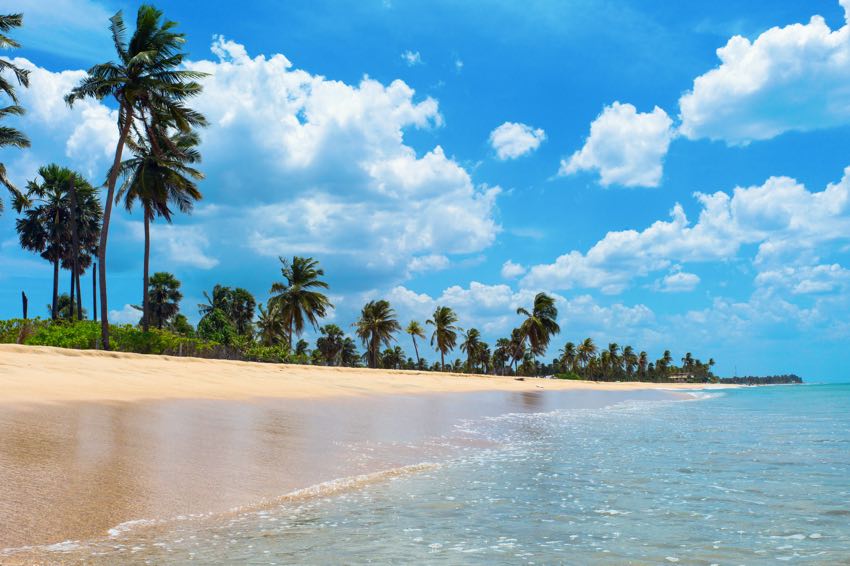 Spiaggia bianca di Trincomalee durante il tour di lusso Insolita Sri Lanka di 10 giorni