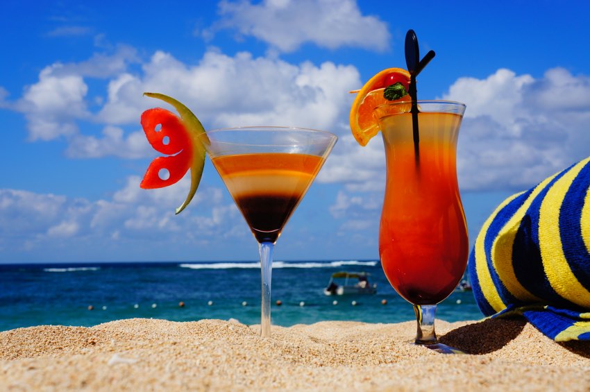 Foto di cocktail sulla spiaggia durante il viaggio organizzato a Bali